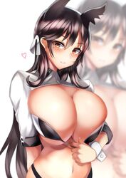 atago_(azur_lane) atago_(stunning_speedster)_(azur_lane) azur_lane big_breasts female female_focus female_only long_hair solo solo_female solo_focus tea_texiamato