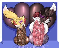 anthro big_ass big_breasts blowjob braixen female furry glory_hole huge_ass huge_cock hyper hyper_ass hyper_balls hyper_breasts hyper_penis lover_(coldfrontvelvet) male nintendo oral original_character penis pokémon_(species) pokemon pokemon_(species) redmoon83 saliva saliva_drip saliva_on_penis saliva_trail sloppy_blowjob velvet_(coldfrontvelvet) zoroark