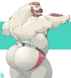 1boy 2020 absurd_res animal_humanoid anthro arm_hair ass ass_focus ass_view back_muscles bara bara_ass barazoku beard big_ass big_ass_(male) big_butt big_muscles body_hair bubble_ass bubble_butt butt_focus chest_hair clothing facial_hair fat_ass fat_butt hi_res huge_ass huge_butt humanoid jockstrap large_ass large_butt looking_at_viewer looking_back male male_only mammal massive_ass massive_butt moobs moustache muscle_ass muscle_butt musclegut muscular muscular_anthro muscular_ass muscular_butt muscular_male neck_tuft nipple_piercing nipples pecs piercing plump_ass plump_butt rear_view round_ass round_butt solo standing thick_ass thick_butt tuft tylerstark underwear ursid