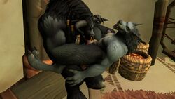 3d anal_sex fur gay holding_horn horns randombuff source_filmmaker tauren tauren_male warcraft worgen worgen_male world_of_warcraft