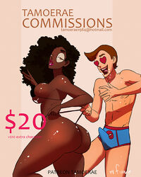 1boy 1girls apple_butt ass beach bikini boner bulge commission dark-skinned_female dark_skin deadpool_2 domino_(marvel) domino_(zazie_beetz) drool drooling erection funny g-string hair_on_head heart_eyes horny hourglass_figure large_breasts marvel marvel_comics neena_thurman pervert peter_parker pulling_panties slobber smiling speedo spider-man spider-man_(series) superhero superheroine swimsuit tamoerae thick thong upper_body voluptuous x-force x-men zazie_beetz