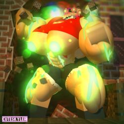 3d cuteskyler denim_shorts jason_voorhees mine-imator minecraft muscle muscle_growth muscles red_eyes rule_63 steroids tank_top tanktop