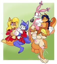 6girls absurd_res activision anthro babs_bunny big_breasts bow breastfeeding breasts camera carmelita_fox clothed clothing crash_(series) crossover daughter drinking eastern_and_western_character female female/female group hi_res inverted_nipples krystal lola_bunny looney_tunes masturbation milk mother mother_and_child mother_and_daughter multiple_girls nintendo nipples nude parent parent_and_child parent_and_daughter patricia_bunny simple_background skirt sly_cooper_(series) smooth_fur sony_corporation sony_interactive_entertainment star_fox sucker_punch_productions tawna_bandicoot the_looney_tunes_show tiny_toon_adventures tinydevilhorns vaginal_masturbation vaginal_penetration video_games warner_brothers yuri