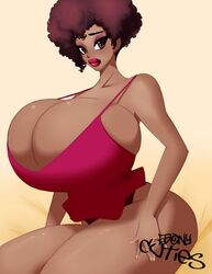 1girls big_breasts big_hair breasts brown_body brown_hair brown_skin bust busty cleavage clothed clothes clothing curvaceous curves curvy curvy_body curvy_female curvy_figure curvy_hips dark-skinned_female dark_skin dress ear_piercing earring earrings eyeshadow female female_only gigantic_breasts hips huge_breasts hyper_breasts jewelry large_breasts large_hair legs lipstick mature mature_female mature_woman neme303 original_character piercing red_lips red_lipstick softcore solo voluptuous waist wide_hips woman