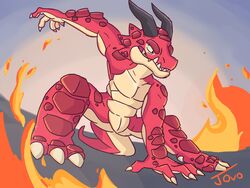 4:3 anthro brawlhalla dragon fire jowo male male_only ragnir_(brawlhalla) scalie solo