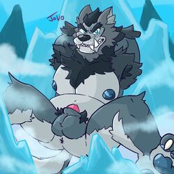 1:1 anthro brawlhalla canid canine canis jowo male male_only mammal mordex_(brawlhalla) pawpads paws slightly_chubby solo wolf