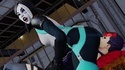 2girls 3d animated ass bob_cut domination domino_(fortnite) domino_(marvel) facesitting fortnite kishi marvel marvel_comics neena_thurman psylocke psylocke_(fortnite) straight_hair tagme video x-force x-men yuri