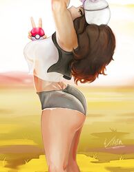 hilda (pokemon) from nintendo by wikusa
