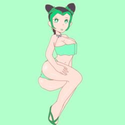 bad_anatomy big_ass big_breasts bikini black_hair green_hair green_lipstick jojo's_bizarre_adventure jojofan_alsoch jolyne_kujo stone_ocean thick_thighs