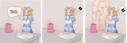 1boy 1girls blonde_hair blowjob blue_eyes breasts cake candy cum cum_in_mouth cum_inside emmy_the_nandroid emmy_the_robot fellatio highres human human_penetrating maid maid_uniform male_human/female_robot nandroid raizengax riderx riderxtremex robot robot_girl straight time_stop