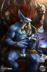 blizzard_entertainment cum horde male_only masturbation penile penile_masturbation penis shaman_(warcraft) solo todex troll troll_shaman vol'jin warcraft world_of_warcraft