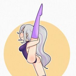 1girls dancer_outfit dancing fnafhs fnafhs_z3ro homerbls leotard mai_(fnafhs) oversplit sole_female splits tagme