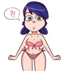 1girls big_breasts bikini female female_only homerbls marinette_cheng marinette_dupain-cheng miraculous_ladybug solo