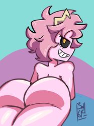 1609bell ass bell1609 big_ass big_butt female_only mina_ashido my_hero_academia naked pink_hair pink_skin solo_female thick_thighs