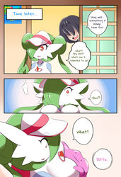 comic ditto female game_freak gardei_(lucyfercomic) gardevoir grammatical_error hat lucyfercomic nintendo original_character pokémon_(species) pokemon pokemon_(species) pokemon_rse tagme text the_professor_(lucyfercomic)