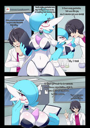 comic dr._voir female game_freak gardevoir glasses human_on_pokemon labcoat lucyfercomic nanosheep nintendo original_character pink_eyes pokémon_(species) pokemon pokemon_(species) pokemon_rse shiny_gardevoir shiny_pokemon tagme text the_professor_(lucyfercomic) thighhighs