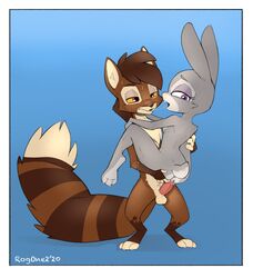 absurd_res anthro bodily_fluids border breasts brown_body brown_fur cum cum_in_pussy cum_inside disney duo female female_penetrated fur genital_fluids genitals grey_body grey_fur hi_res judy_hopps lagomorph leporid long_ears long_tail male male_penetrating male_penetrating_female mammal penetration penis purple_eyes pussy qrog rabbit ringtail rogone rogone2 saliva sex simple_background siroc_(character) straight vaginal_penetration viverrid watermark white_border zootopia