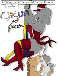 anthro bondage circus_of_pain elephant elephantid equid equine feces female group hi_res horse lil_house male mammal proboscidean scat straight