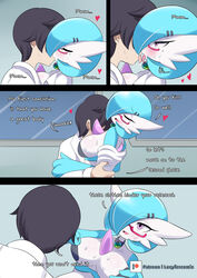 comic dr._voir female game_freak gardevoir glasses human_on_pokemon kissing labcoat lucyfercomic nanosheep nintendo original_character pink_eyes pokémon_(species) pokemon pokemon_(species) pokemon_rse shiny_gardevoir shiny_pokemon tagme text the_professor_(lucyfercomic) undressing