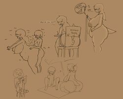 1boy 1girls anthro anus breasts chubby_female deltarune eyes_covered fat glazed_(artist) hair_over_eyes kris_(deltarune) onomatopoeia penis puffy_anus sex susie_(deltarune) tagme tail tan_background text