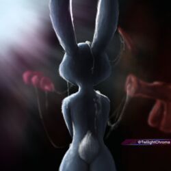 1:1 anthro bodily_fluids cum cum_on_body cum_string cumshot digital_media_(artwork) disembodied_penis disney ejaculation erection female fur genital_fluids genitals grey_body grey_fur group hi_res judy_hopps lagomorph leporid male mammal messy nude penis rabbit rear_view scut_tail simple_background solo_focus twilightchroma zootopia