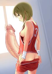 1futa artist_request clothing edit futa_only futanari huge_cock ichii_yui yuyushiki