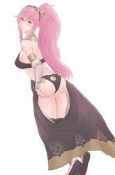 1girls alternate_costume arabian_clothes ass back bare_back bare_thighs big_ass braid cape dancer dancer_outfit female female_only fire_emblem fire_emblem_awakening fire_emblem_heroes grabbing_own_ass harem_outfit large_ass long_hair looking_at_viewer looking_back nintendo olivia_(fire_emblem) olivia_(performing_arts)_(fire_emblem) pink_eyes pink_hair ponytail sandals smgold solo solo_female thighs twin_braids