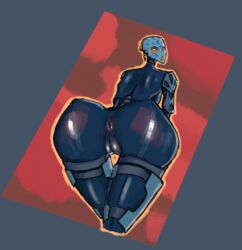 anal anthro ass bionicle blue_skin helenwinde_(artist) lego mature mature_female mature_woman nokama skinny toa vagina