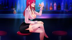 amanda_(fap_ceo) blue_eyes fap_ceo red_hair waitress