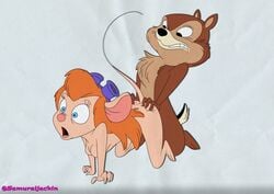 absurd_res anthro chip chip_'n_dale_rescue_rangers chipmunk disney duo edit female female_penetrated gadget_hackwrench ground_squirrel hi_res male male_penetrating male_penetrating_female mammal mouse murid murine official_art on_model penetration rodent sciurid sex straight vaginal_penetration