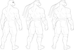 5_toes male male_only model_sheet muscular scalie sparksstars teenage_mutant_ninja_turtles