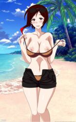 artemisumi beach coco_adel naked nipples rwby sunglasses_on_head whentai