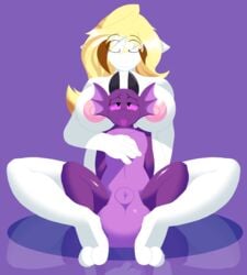 1boy 1girls absurd_res animal_genitalia anthro anthro_on_anthro balls between_breasts big_balls big_breasts blonde_hair breasts closed_eyes cuddling donya dragon duo female female_anthro femboy femboy_on_female fish frill_(anatomy) fully_sheathed genitals girly hair hetero hi_res horn huge_balls hybrid kobold larger_female lizard male male/female male_anthro male_anthro/female_anthro marine membrane_(anatomy) membranous_frill nipples plūm_rhazin reptile scalie shark sheath shortstack simple_background size_difference smaller_male straight thick_thighs tongue tongue_out wide_hips