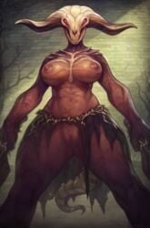 1girls absurd_res anthro bone bovid breasts capra_demon caprine caprine_demon cyancapsule dark_souls demon detailed female female_only fromsoftware genitals goat hi_res horn mammal pussy red_eyes skull solo video_games