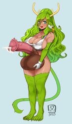 1futa animal_genitalia animal_genitalia_on_humanoid balls big_breasts breasts cayenne_rodica cleavage cow_ears cow_girl cow_print cum cupping_balls dickgirl erection futa_only futanari gaikiken green_hair horsecock horsecock_on_humanoid huge_balls huge_cock huge_testicles looking_at_viewer penis precum sheath solo solo_futa testicles