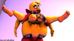 16:9 3d 3d_(artwork) 4k absurd_res ass balls digital_media_(artwork) duo female five_nights_at_freddy's five_nights_at_freddy's_2 foxy_(fnaf) full_nelson genitals geometryboymejia hi_res nipples nude open_mouth penetration penis pussy sex straight toy_chica_(fnaf) vaginal_penetration video_games widescreen