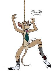 1boy anthro asphyxiation basil_(disney) breathplay bruh cum cumshot disney erection hanged kooshmeister male male_only penis solo testicles the_great_mouse_detective what