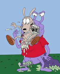 furry_only no_humans oral_vore rocko rocko's_modern_life slippy slippy_the_slug vore what