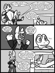 2025 2_horns amphibian anthro armor balls bottomless bottomwear breastplate buckteeth caspar_(ultilix) casual_nudity clothed clothing comic container crossed_arms cup demon dialogue english_text frog frown furniture genitals greyscale grin group hand_behind_back hip_grab holding_container holding_cup holding_glass holding_object horn jacket kerchief lagomorph leporid looking_at_another looking_down looking_up lying male mammal monochrome motion_lines nude on_back on_front on_sofa onomatopoeia open_clothing open_jacket open_topwear pants penis rabbit shirt smile smirk sofa sound_effects speech_bubble spread_arms standing teeth text to-be-named-later topwear trio ultilix wes_(ultilix)