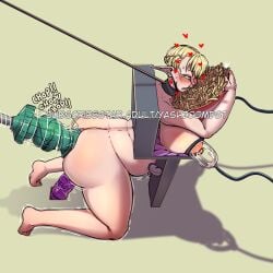 1female 1females 1girl 1girls bbw elf-san_wa_yaserarenai elf_ears elfuda female female_focus female_only fries large_ass large_breasts machine_penetrating monster_dildo sex solo solo_female solo_focus weight_gain weight_gain_female yashz00m
