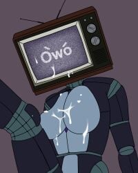 breasts cum_on_breasts female robot robot_humanoid skibidi_toilet tv_head tv_woman tv_woman_(skibidi_toilet) tvwoman_(skibidi_toilet)