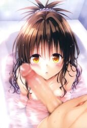 ai_art ai_assisted ai_generated bath bathing highres poyo_poyo_k same-sex_bathing shared_bathing to_love-ru yuuki_mikan yuuki_rito
