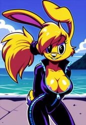 ai_generated female furry hair jazz_jackrabbit_(series) lori_jackrabbit self_upload