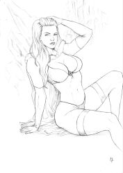 black_and_white carlos_andre ed_benes_studio emma_frost hellfire_club marvel marvel_comics thong thong_panties white_queen x-men