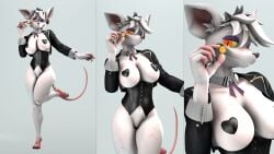 1girls 3d anthro anthro_female female furry furry_female furry_girl furry_only heart_pasties naked_female officer_flint officer_flint_(foretbwat) pasties wydome