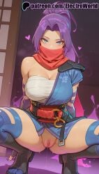 1girls 2025 ai_generated artist_name big_breasts big_breasts big_chest boots breasts breasts breasts bust busty chest clitoral_hood covered_mouth electroworld exposed_pussy female heart hi_res high_quality high_resolution highres japanese_clothes juicy_pussy large_breasts legs_apart legs_spread long_hair marvel marvel_comics marvel_rivals mouth_mask ninja ninja_mask obi open_legs oral patreon patreon_username psylocke psylocke_(marvel_rivals) purple_hair pussy red_scarf sash scarf solo splayed_legs spread_legs squatting stable_diffusion sweat tight_pussy vagina watermark
