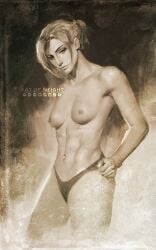 1girls abs alternate_version_available annie_leonhardt areolae attack_on_titan blonde_female blonde_hair blonde_hair blonde_hair_male breasts breasts female female_only fit hand_on_hip looking_at_viewer naked navel neight nipples shingeki_no_kyojin small_breasts solo solo_female tagme tied_hair topless topless_female underwear