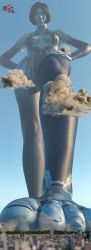 1girls 3d 3d_(artwork) buildings city city_destruction cloud clouds cortana crush daytime feet_focus female female_focus female_only giantess giga_giantess halo_(game) halo_(series) imminent_crush imminent_destruction kirby-san3d macro macro_female sky smug smug_face smug_grin smug_smile solo solo_female solo_focus story_at_source walking