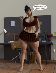 1girls 3d 3d_(artwork) asian asian_female athletic athletic_female barefeet barefoot big_breasts big_breasts black_hair black_hair_female breasts breasts dominant dominant_female english english_text female female_focus female_only glasses hydverse large_boobs large_breasts solo solo_female solo_focus thick_thighs thighs toned toned_female