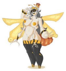 1girls 4_arms 4_fingers ant_queen ant_queen_(murder_drones) big_ass big_breasts big_butt breasts crown female female_only guma long_hair long_hair_female murder_drones naked nsfw original_character plump plump_thighs robot robot_girl self_upload